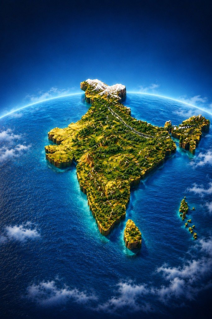 India 3D Interactive Map